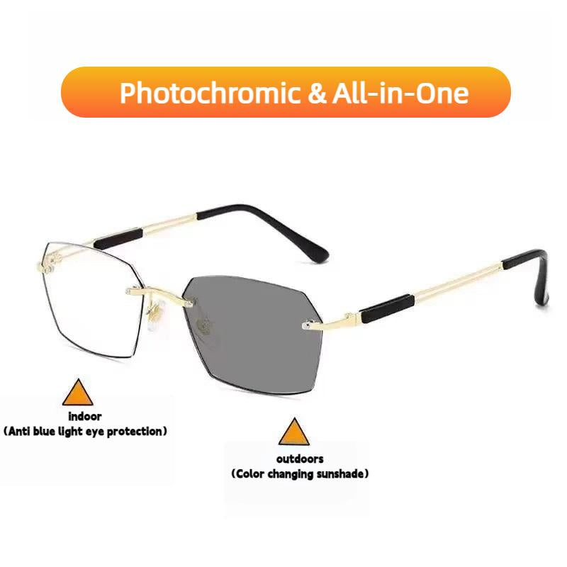 Stylish Anti-Blue Light Presbyopia Glasses for Comfortable Reading and Screen Use - Unisex, Lightweight, with Auto Zoom Feature