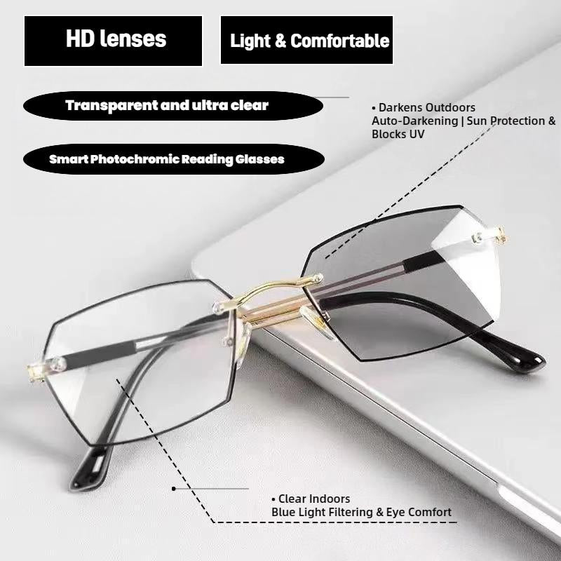 Stylish Anti-Blue Light Presbyopia Glasses for Comfortable Reading and Screen Use - Unisex, Lightweight, with Auto Zoom Feature