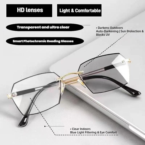 Stylish Anti-Blue Light Presbyopia Glasses for Comfortable Reading and Screen Use - Unisex, Lightweight, with Auto Zoom Feature